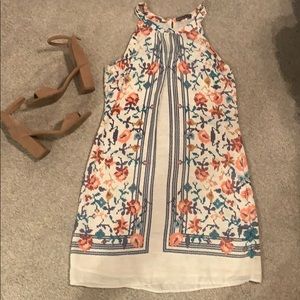 Floral print sleeveless dress